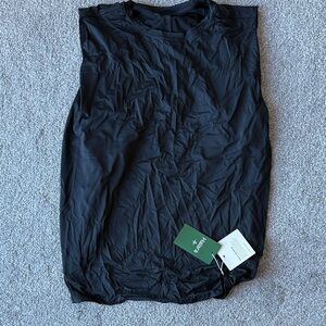 Round Neck Ruched Cool Touch Yoga Tank Top-UPF50+